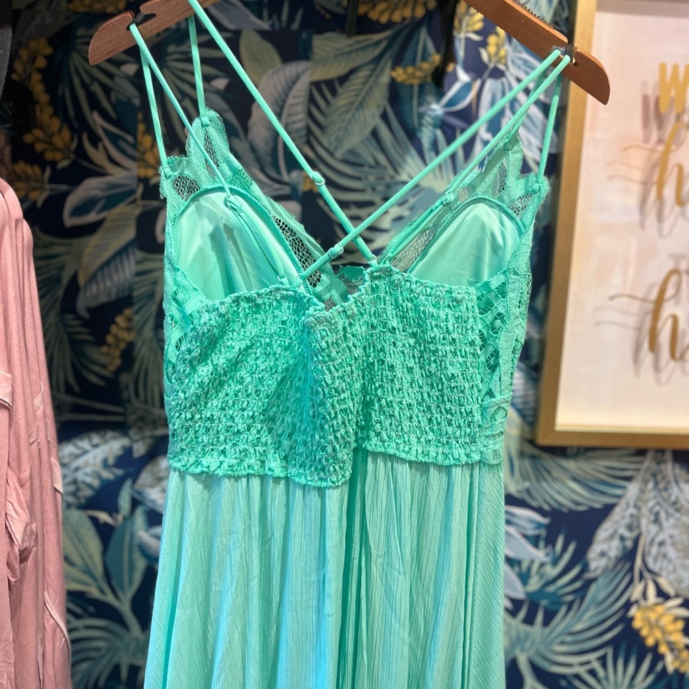 Turquoise summer dress - Picture 6 of 8